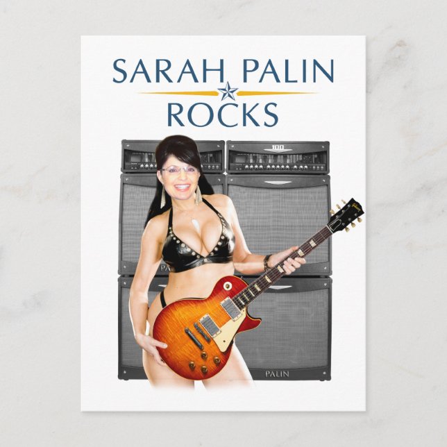 Carte postale Sarah Palin Rocks (Devant)