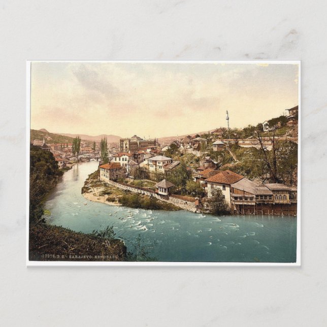 Carte Postale Sarajcvo (c.-à-d., Sarajevo), Bendbasi, Bosnie, (Devant)