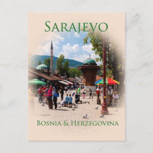 Carte Postale Sarajevo : Carré pigeon dans le Vieux Bazar