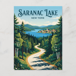 Carte Postale Saranac Lake États-Unis