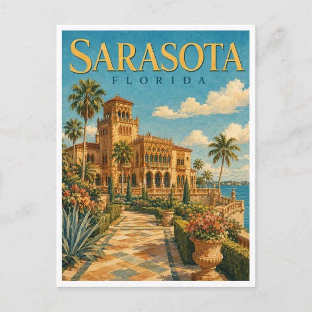 Carte Postale Sarasota Floride GeoSaga (Devant)