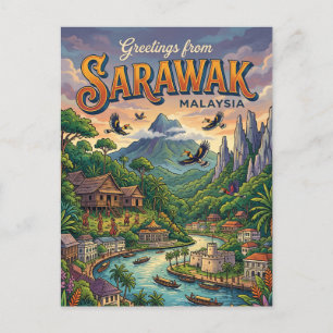 Carte Postale Sarawak Malaisie