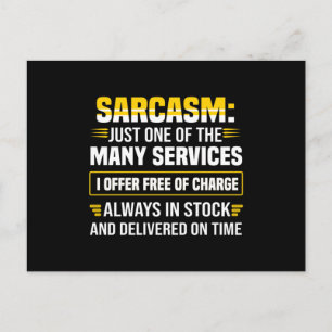 Carte Postale Sarcasme Juste Un Des Nombreux Services