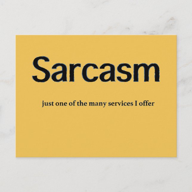 Carte Postale Sarcasme Services (Devant)