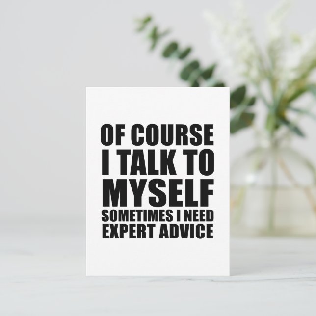 Carte Postale sarcastique drôle de dire humour adulte sarcasme (Debout devant)