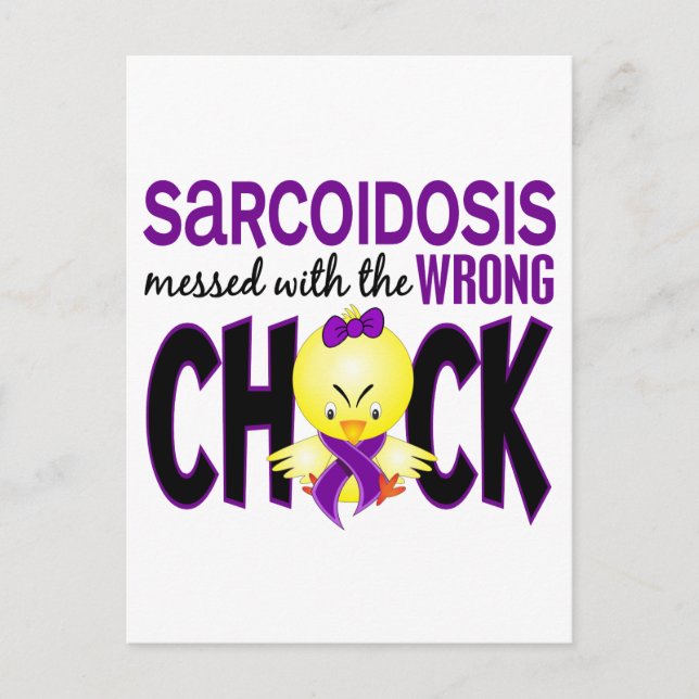 Carte Postale Sarcoïdose Empoisonnée Avec Le Mauvais Chick (Devant)