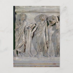 Carte Postale Sarcophage des Muses, détail de Clio &