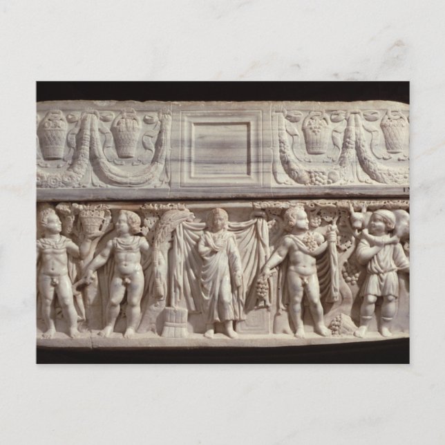 Carte Postale Sarcophage représentant le défunt (Devant)