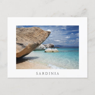 Carte Postale Sardaigne beach with big rocks white postcard