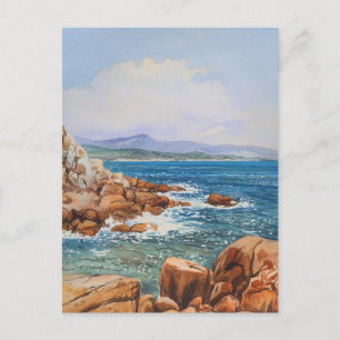 Carte Postale Sardaigne Italie aquarelle peinture