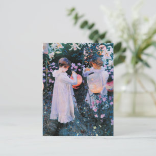 Carte Postale Sargent - Carnation, Lily, Lily Rose