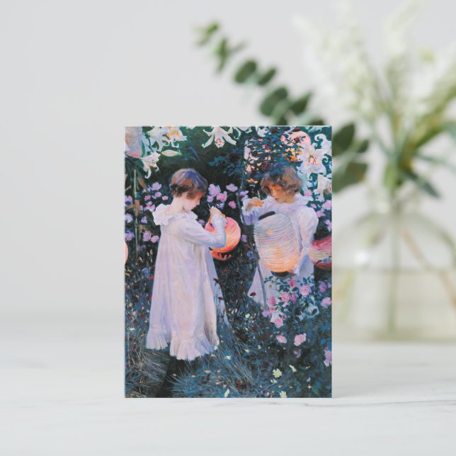 Carte Postale Sargent - Carnation, Lily, Lily Rose (Debout devant)