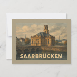 Carte Postale Sarrebruck Allemagne Ville Art
