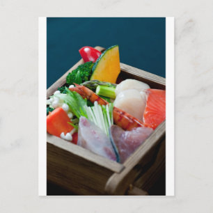 Carte Postale Sashimi au Japon, cuisine japonaise