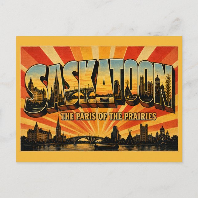 Carte Postale Saskatoon Saskatchewan Paris des Prairies (Devant)