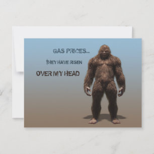 CARTE POSTALE SASQUATCH BIGFOOT ENTIER - AFFICHAGE FRONTAL - NOM