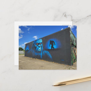 Carte Postale Sasquatch en bleu