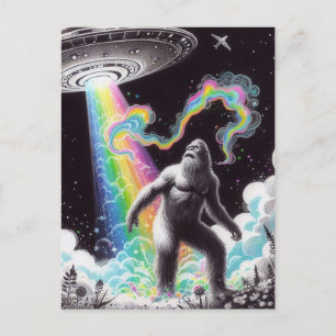 Carte Postale Sasquatch et UFO