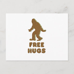 CARTE POSTALE SASQUATCH - HUGS GRATUITS
