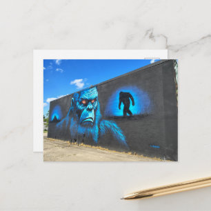 Carte Postale Sasquatch Incroyable en Bleu