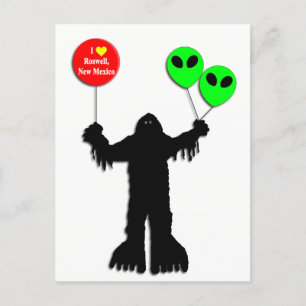 Carte Postale Sasquatch Sighted Roswell, Nouveau-Mexique