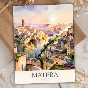 Carte Postale Sassi di Matera Travel Italie Cave City Texte pers