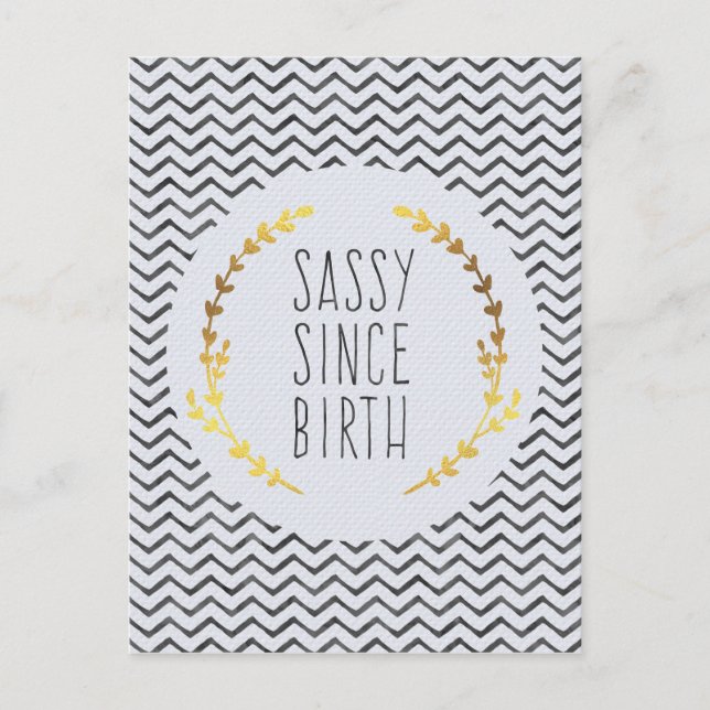 Carte Postale Sassy depuis la naissance (Devant)