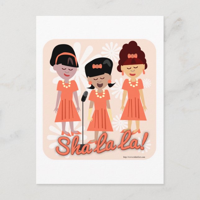 Carte Postale Sassy Sixties Girl Group (Devant)