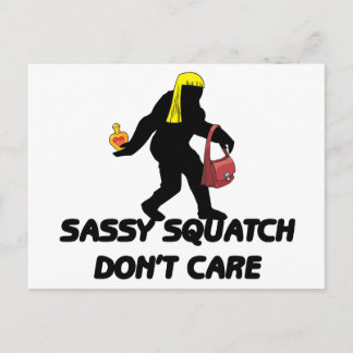 Carte Postale Sassy Squatch s'en fiche