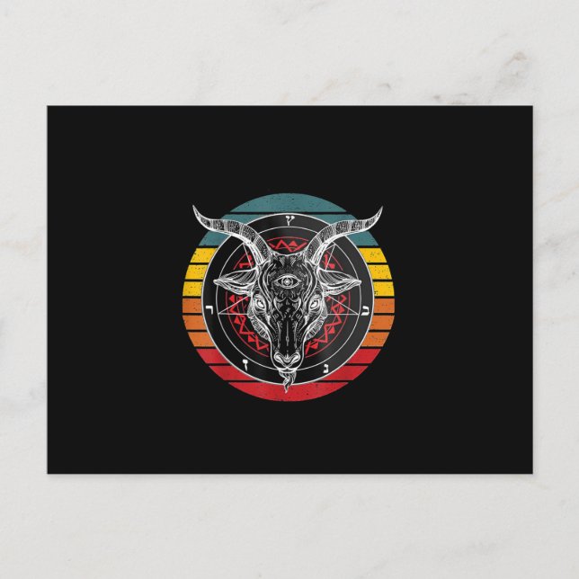 Carte Postale Satan Chèvre, Cadeau Chèvre (Devant)