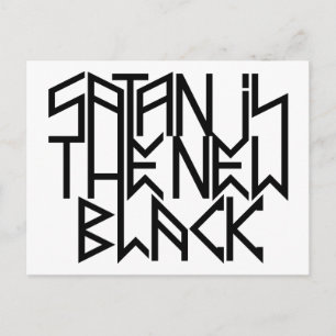 Carte Postale Satan est le nouveau noir No.3 (noir)