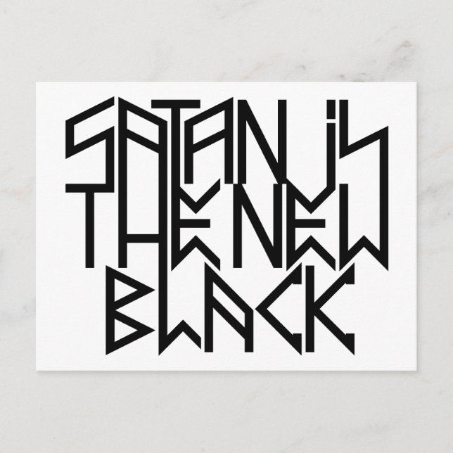 Carte Postale Satan est le nouveau noir No.3 (noir) (Devant)