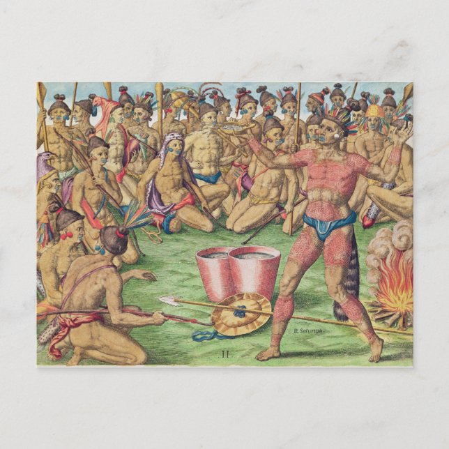 Carte Postale Satoutiona se prépare à la bataille (Devant)