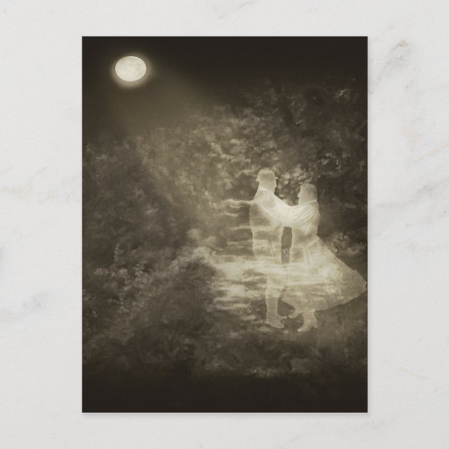 Carte Postale S'attarder au clair de lune 1 antiquité (Devant)