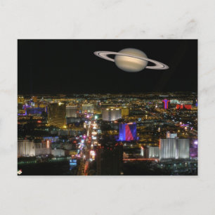 Carte postale Saturn & Las Vegas Strip