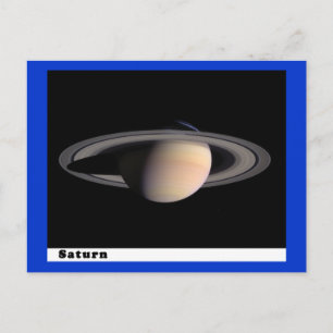 Carte Postale Saturne avec anneaux