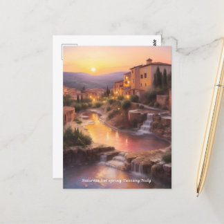 Carte Postale Saturnia Hot Springs Toscane Italie Sunset