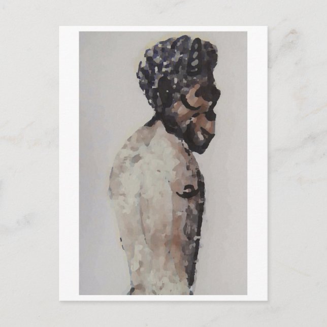 Carte Postale Satyr/coléan RS huile p (Devant)