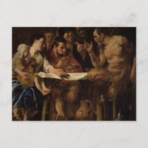 Carte Postale Satyr et Paysan, 1620