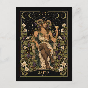 Carte Postale Satyre, Art de Tarot Starlit
