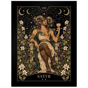 Carte Postale Satyre, Art de Tarot Starlit