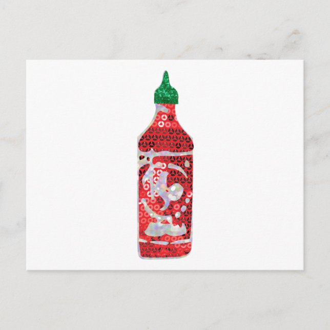 Carte Postale sauce chaude à paillettes (Devant)