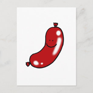 Carte Postale Saucisse mignonne