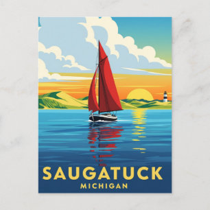 Carte Postale Saugatuck Voilier Michigan Travel