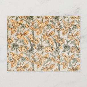 Carte Postale Sauge Vintage et Art Botanique Orange Brûlé
