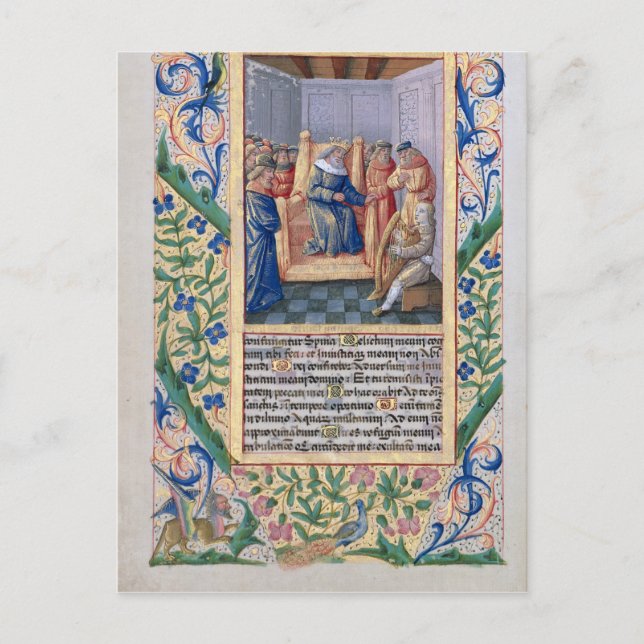 Carte Postale Saul écouter David jouer de la harpe (Devant)