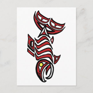 Carte Postale Saumon Haida