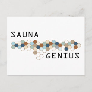 Carte Postale Sauna Genius