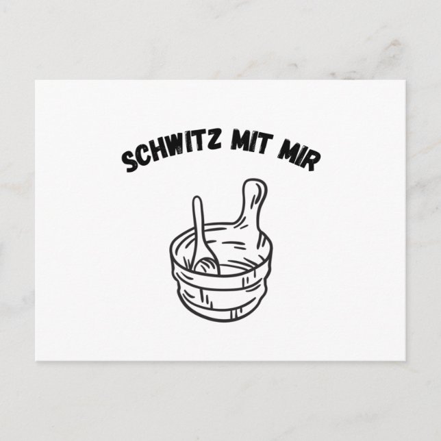 Carte Postale Saunas de sueur avec moi Saunas (Devant)