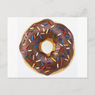 Carte Postale Saupoudrer de chocolat Doughnut